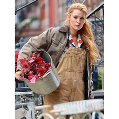 Blake Lively It Ends with Us 2024 Grey Cotton Jacket