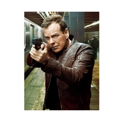 Jack Bauer Brown Leather Jacket For Man