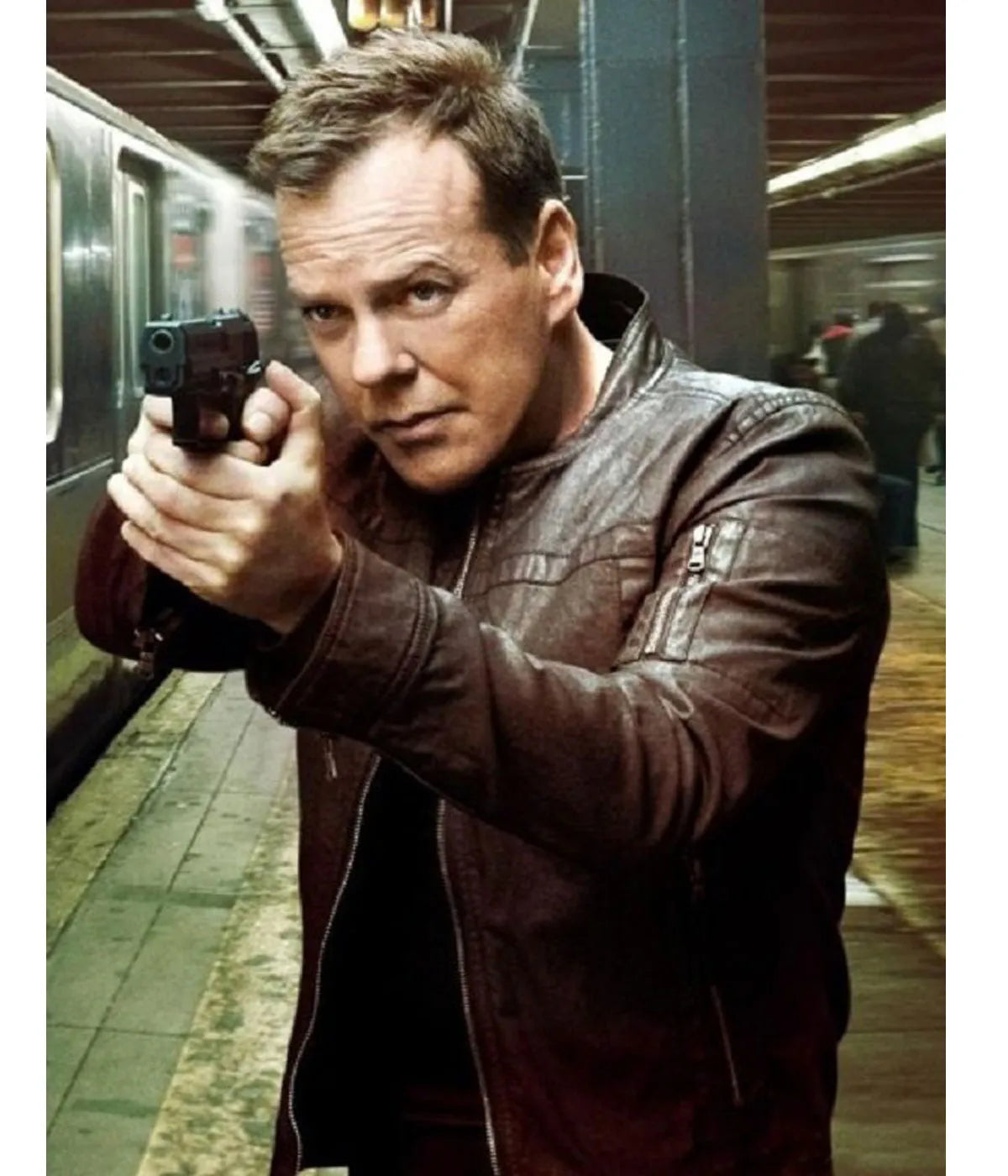 Jack Bauer Brown Leather Jacket For Men