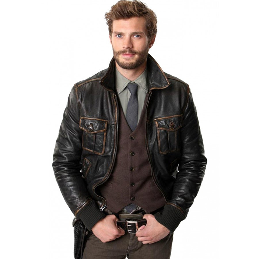 Jamie Dornan Once Upon a Time Sheriff Graham Humbert Leather Jacket