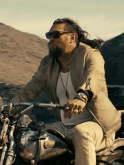 The Wrecking Crew Jason Momoa Beige Leather Jacket