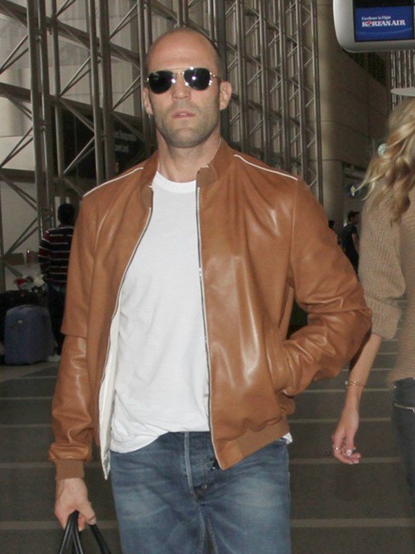 Jason Statham Bomber Leather Jacket