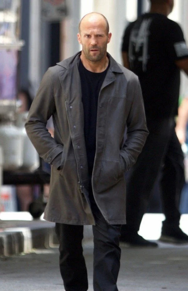 JASON STATHAM THE FATE OF THE FURIOUS LEATHER COAT