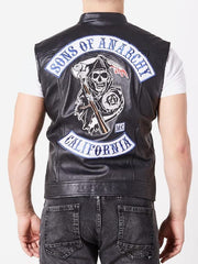 Jax Teller Sons Of Anarchy Black Leather Vest