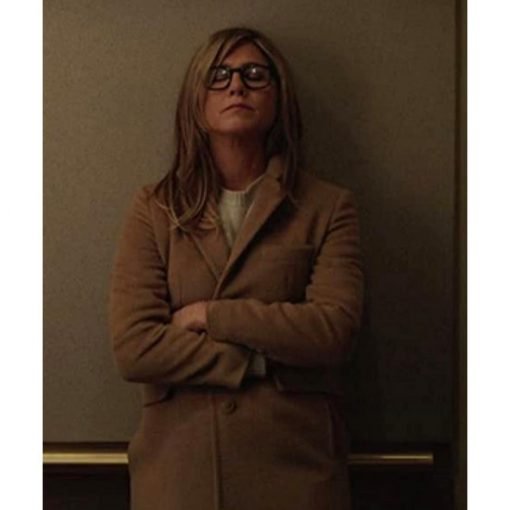 Jennifer Aniston Brown Wool Coat