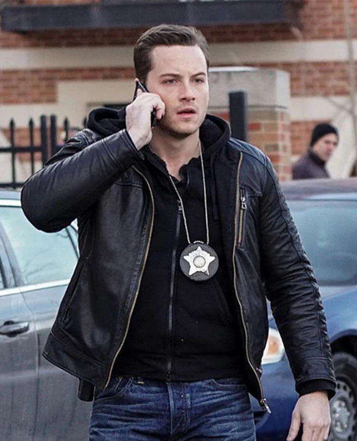 CHICAGO PD BLACK LEATHER JACKET