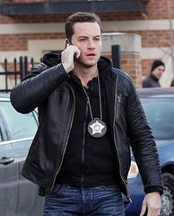 CHICAGO PD BLACK LEATHER JACKET