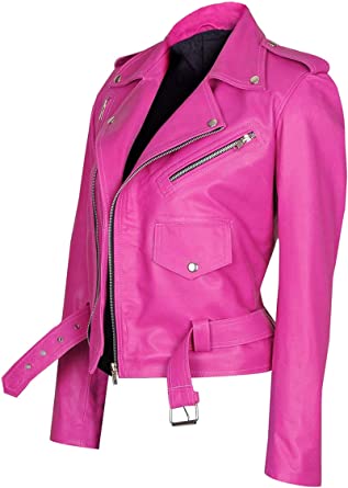 Jessica-Alba-Pink-Leather-Jacket