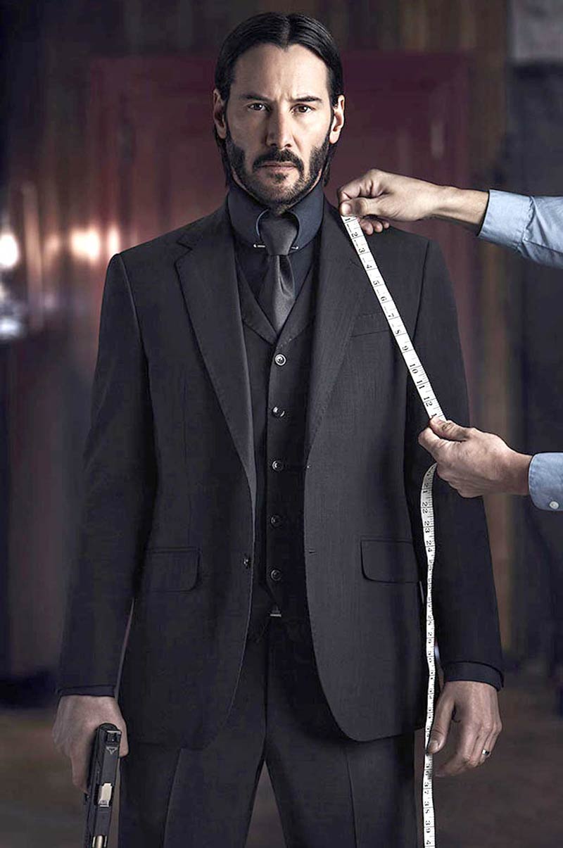 John Wick Keanu Reeves 3piece Suit