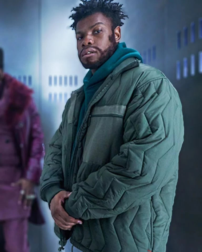 John Boyega Fontaine They Cloned Tyrone Green Jacket for Man