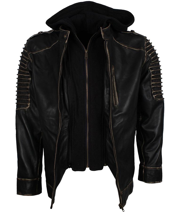 Joker Black Biker Leather Jacket