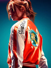 Karen Gillan Gunpowder Milkshake Satin Jacket – Sleek Assassin Style