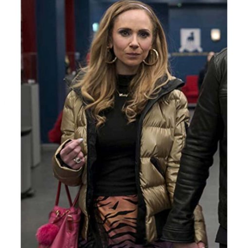 Ted Lasso Juno Temple Gold Puffer Jacket