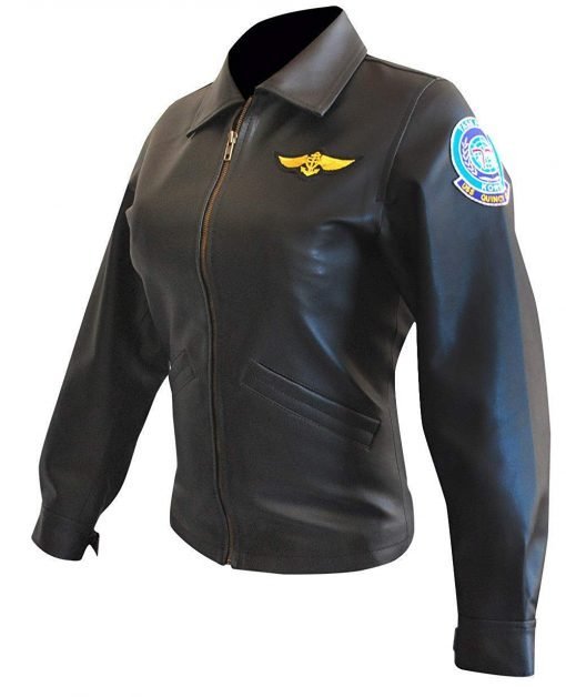 Top Gun Kelly Mcgillis Leather Jacket