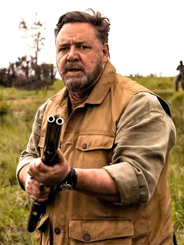 Kraven the Hunter Russell Crowe Brown Vest