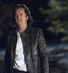 Kyle MacLachlan Twin Peaks Dale Cooper Black Leather Jacket
