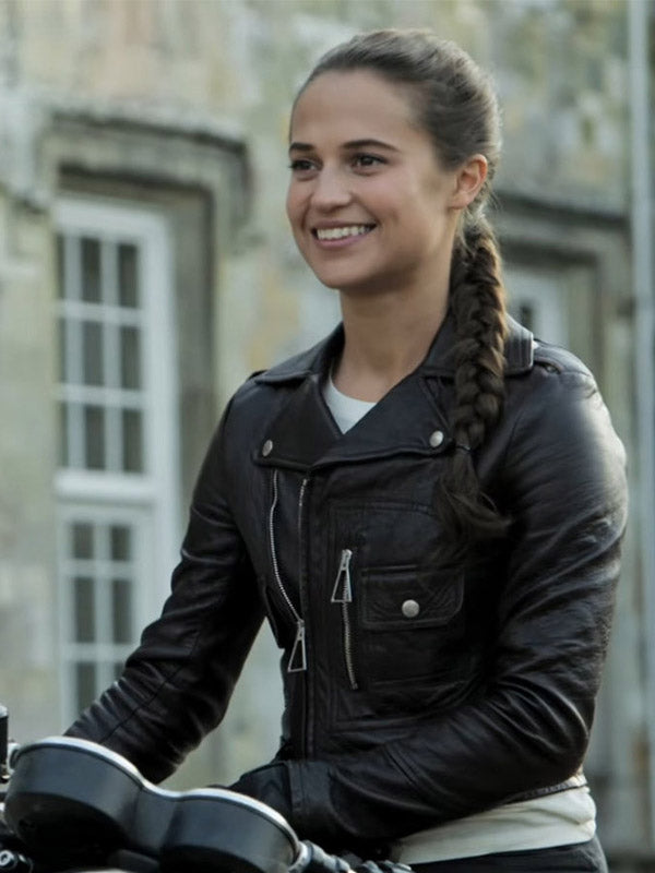 ALICIA VIKANDER TOMB RAIDER LEATHER JACKET