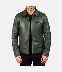 Men's Shirt Style Leather Jacket