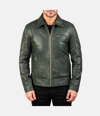 Men's Shirt Style Leather Jacket