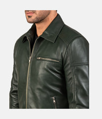 Men's Shirt Style Leather Jacket