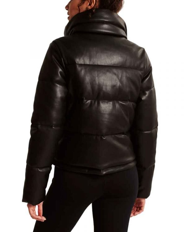 Nancy Drew S02 George Fan Leather Puffer Jacket