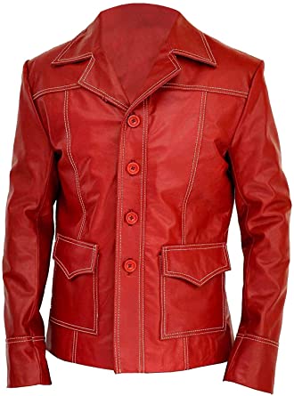 FC Brad Mayhem Red Leather Jacket For Men