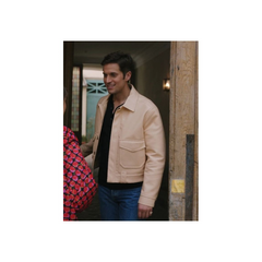 Leather Jacket Lucas Bravo Emily In Paris Beige