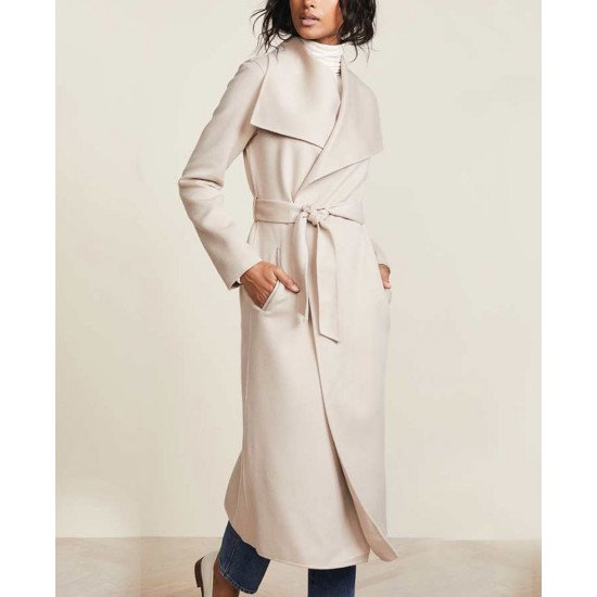 Love Guaranteed 2023 Susan Whitaker White Wool Long Coat