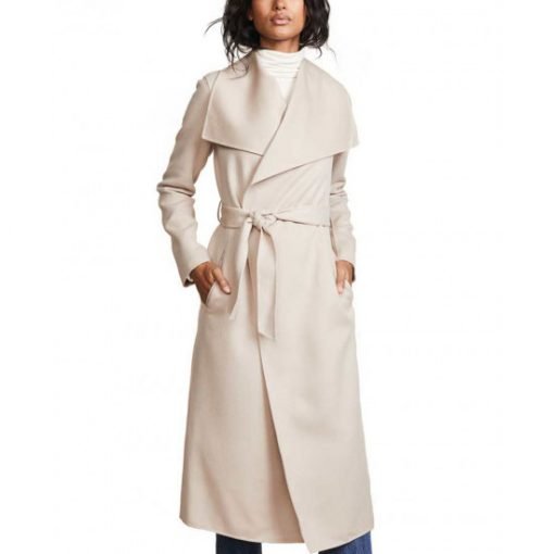 Love Guaranteed 2023 Susan Whitaker White Wool Long Coat