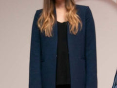 M3GAN-Allison-Williams-Blue-Wool-Mid-Length-Coat