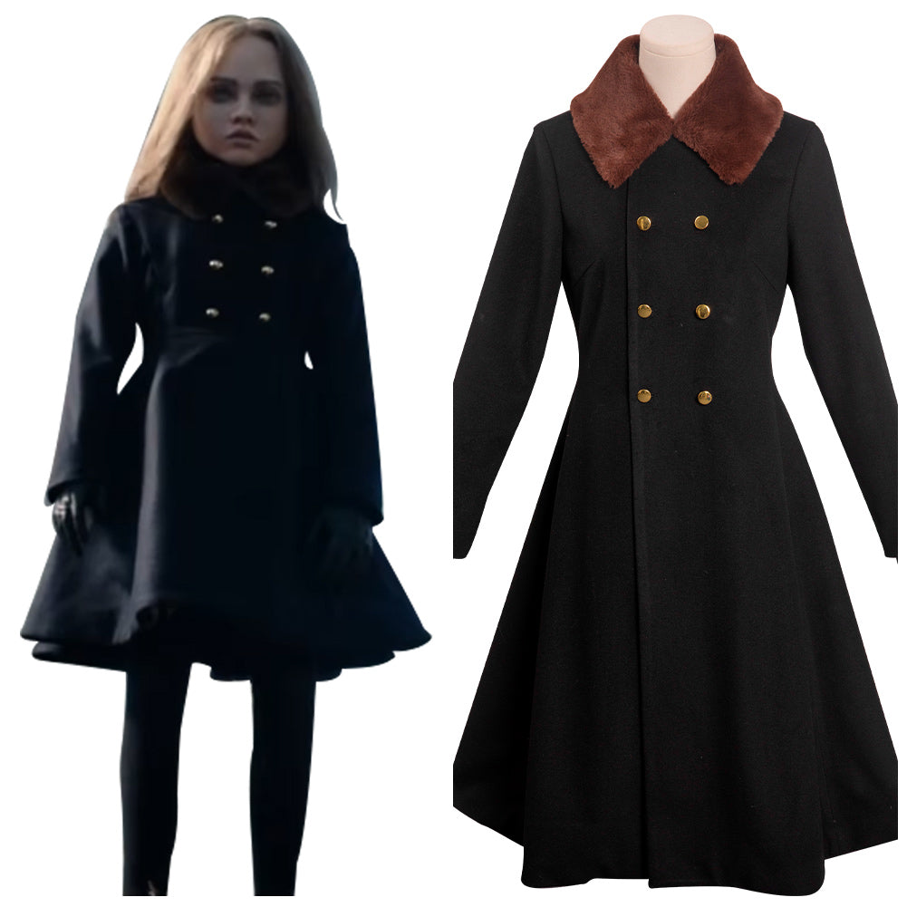 M3GAN-Amie-Donald-Black-Fur-Collar-Coat