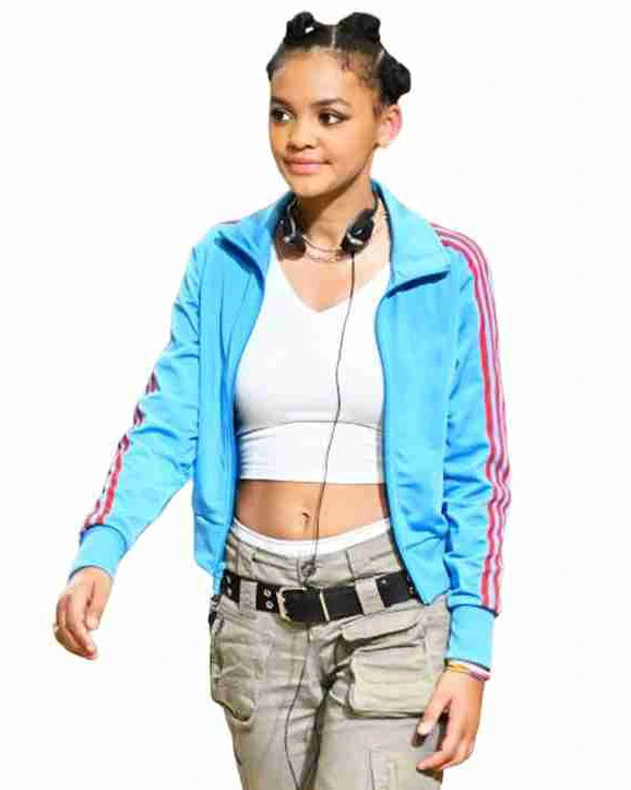  Madame Web 2024 Celeste O’Connor Blue Track Jacket