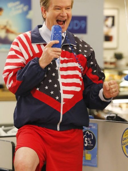 Mark McKinney Superstore US Flag Glenn Bomber Jacket