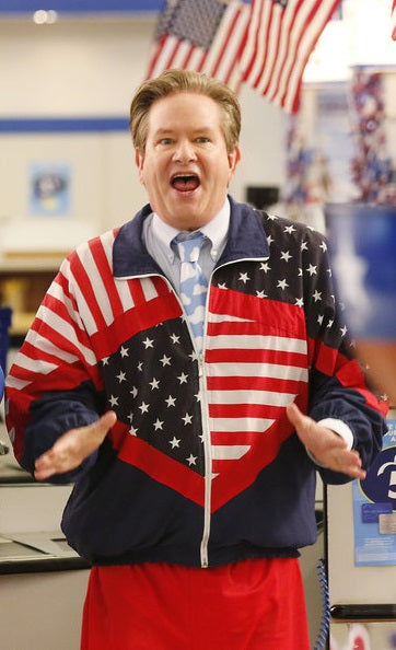 Mark McKinney TV Series Superstore US Flag Glenn Bomber Jacket
