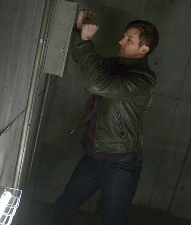 Matt Lanter Timeless Wyatt Logan Dark Brown Leather Jacket