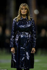 Melania Trump Trench Coat, College Football Playoffs game in New Orleans