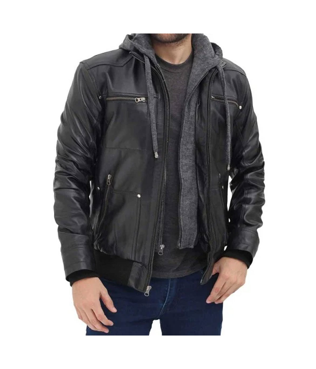 Men_black_leather_jacket_with_hood