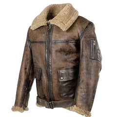 Mens-Aviator-B6-shearlin-Jacket-arnold-schwarze