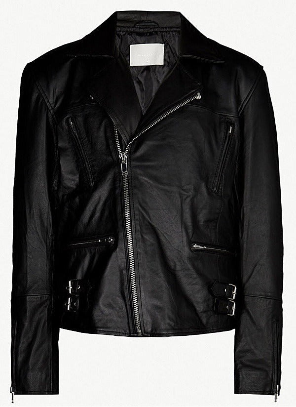 INSTYLE ARTISTIC FRINGED LEATHER JACKET