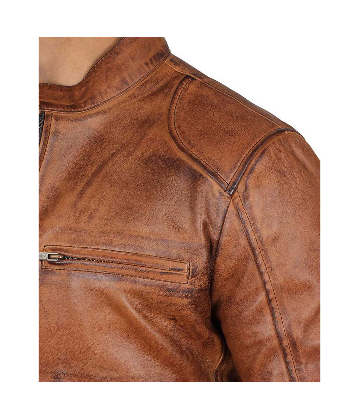 Mens-Vintage-Motorcycle-Brown-Leather-Jacket