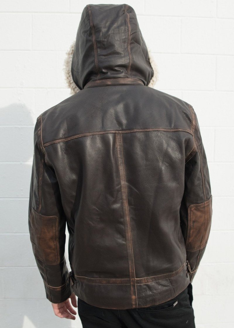 Men's Aviator Hoth Shearling Han Solo Hooded Jacket