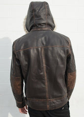 Men's Aviator Hoth Shearling Han Solo Hooded Jacket