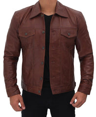 Men's Black Trucker Style Jacket