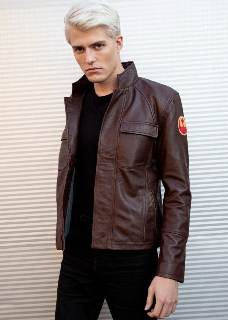Men's Rebel Alliance Brown Leather Jacket
