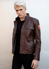 Men's Rebel Alliance Brown Leather Jacket
