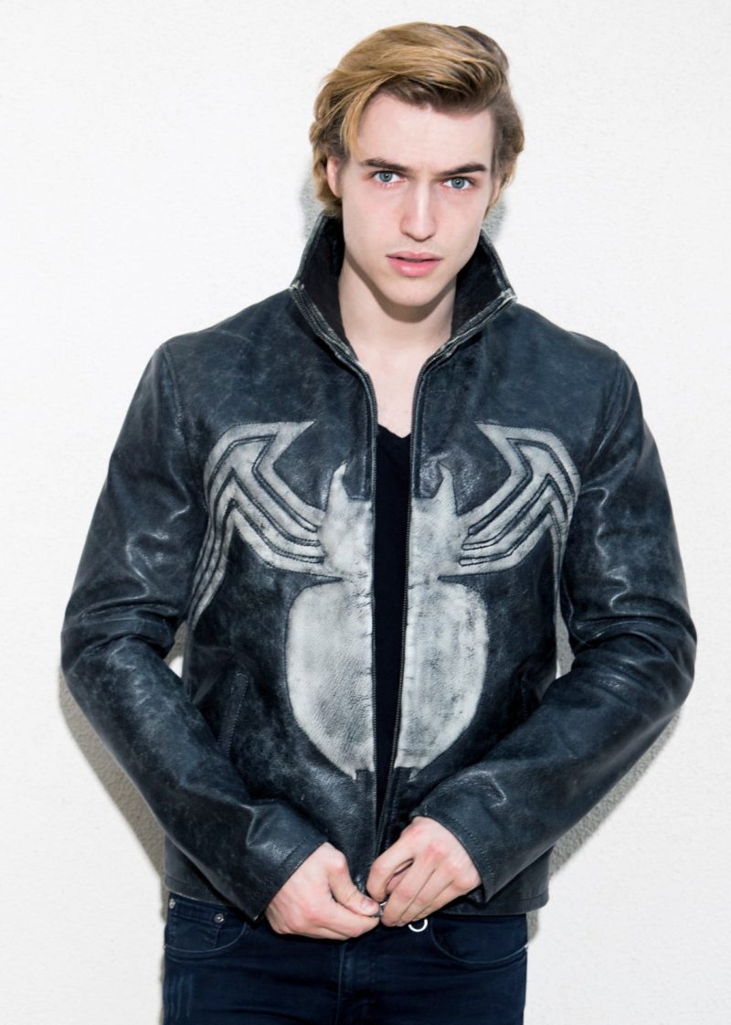 Men's Spider Venom Real Black Leather Jacket