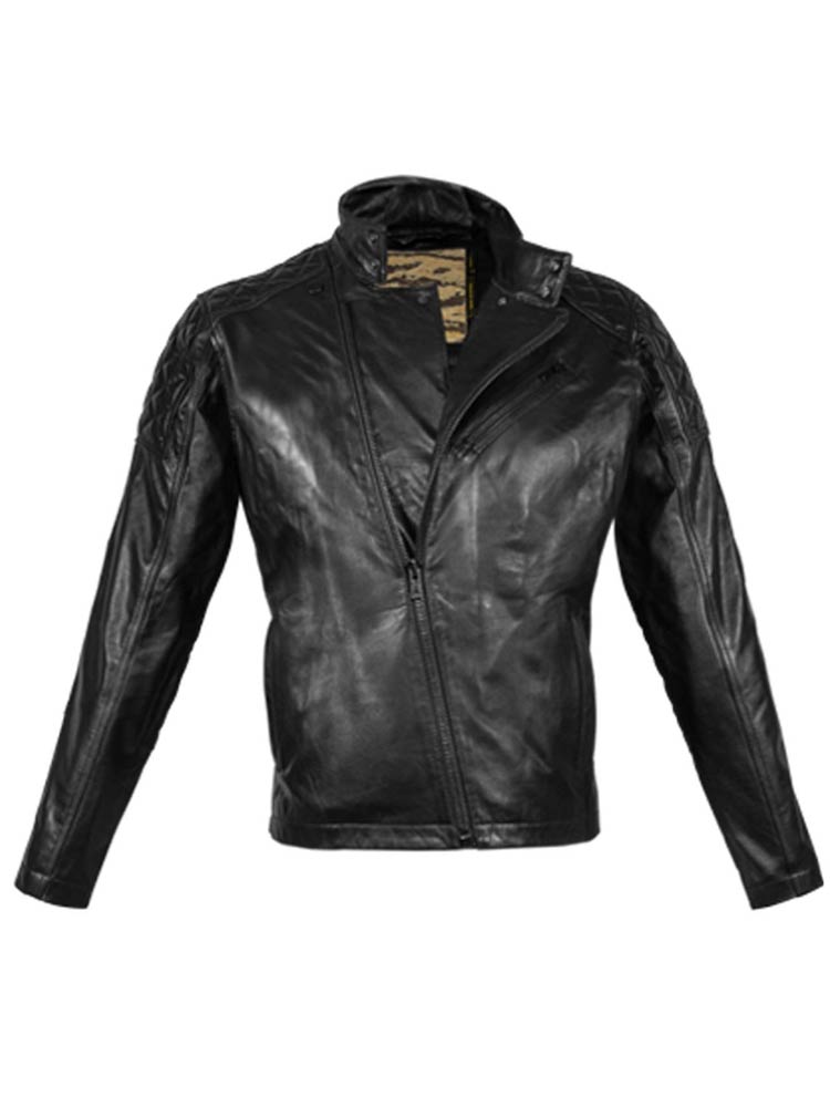 Metal Gear Solid V Big Boss Black Leather Biker Jacket