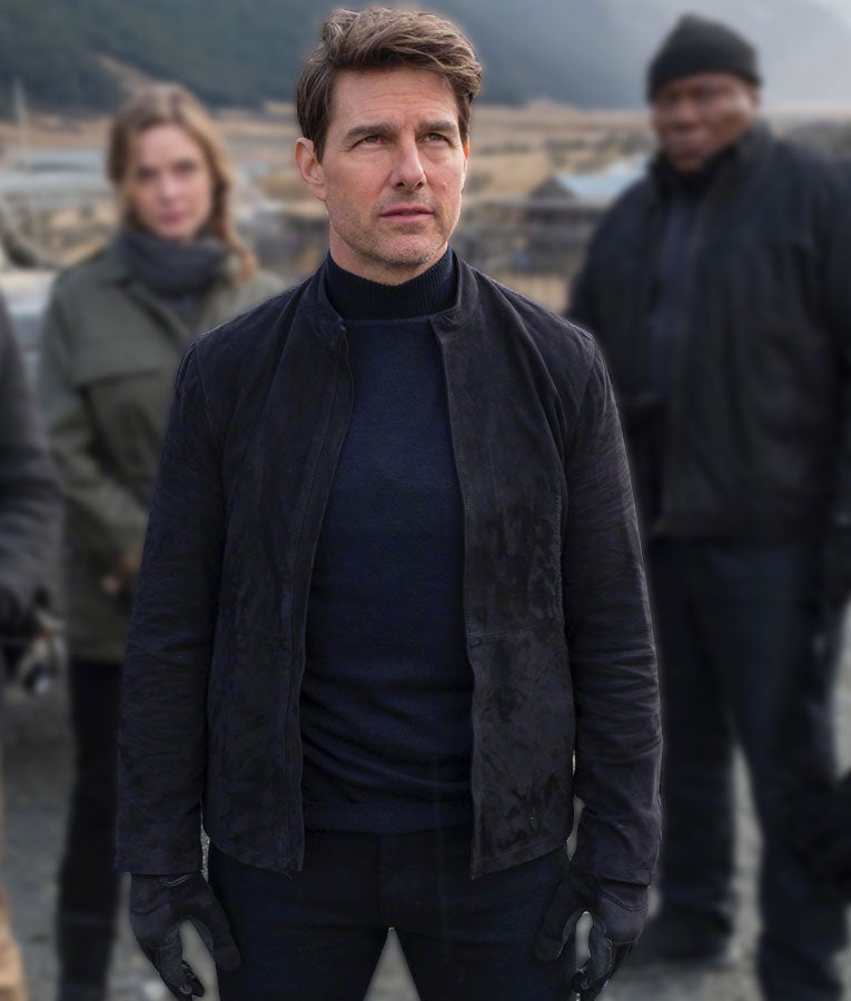 Mission Impossible Fallout Tom Cruise Suede Leather Jacket