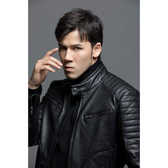 Max Huang Black Leather Jacket