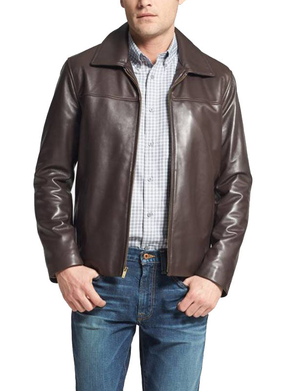 MEN OUTFIT MOTORCYCLE GENUINE LEATHER JACKET